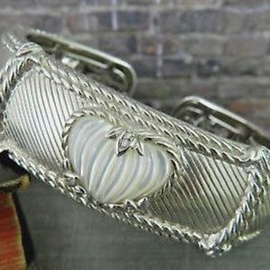 Judith Ripka Bracelet  Mother of Pearl Heart